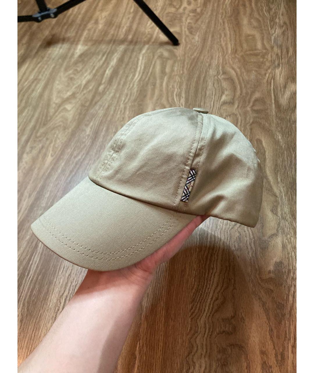 BURBERRY Бежевая хлопковая кепка/бейсболка, фото 6