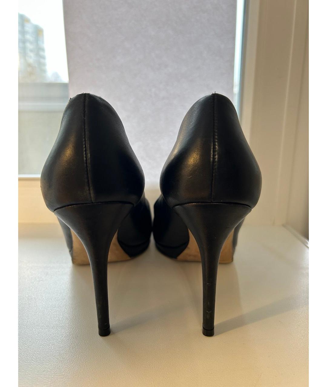 GUCCI Черные кожаные туфли, фото 4