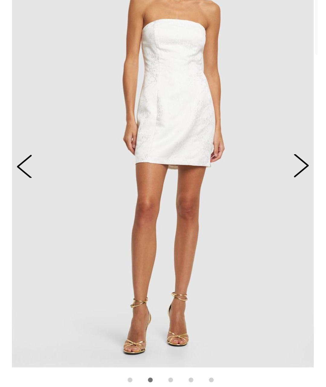 REFORMATION Белое полиэстеровое коктейльное платье, фото 6