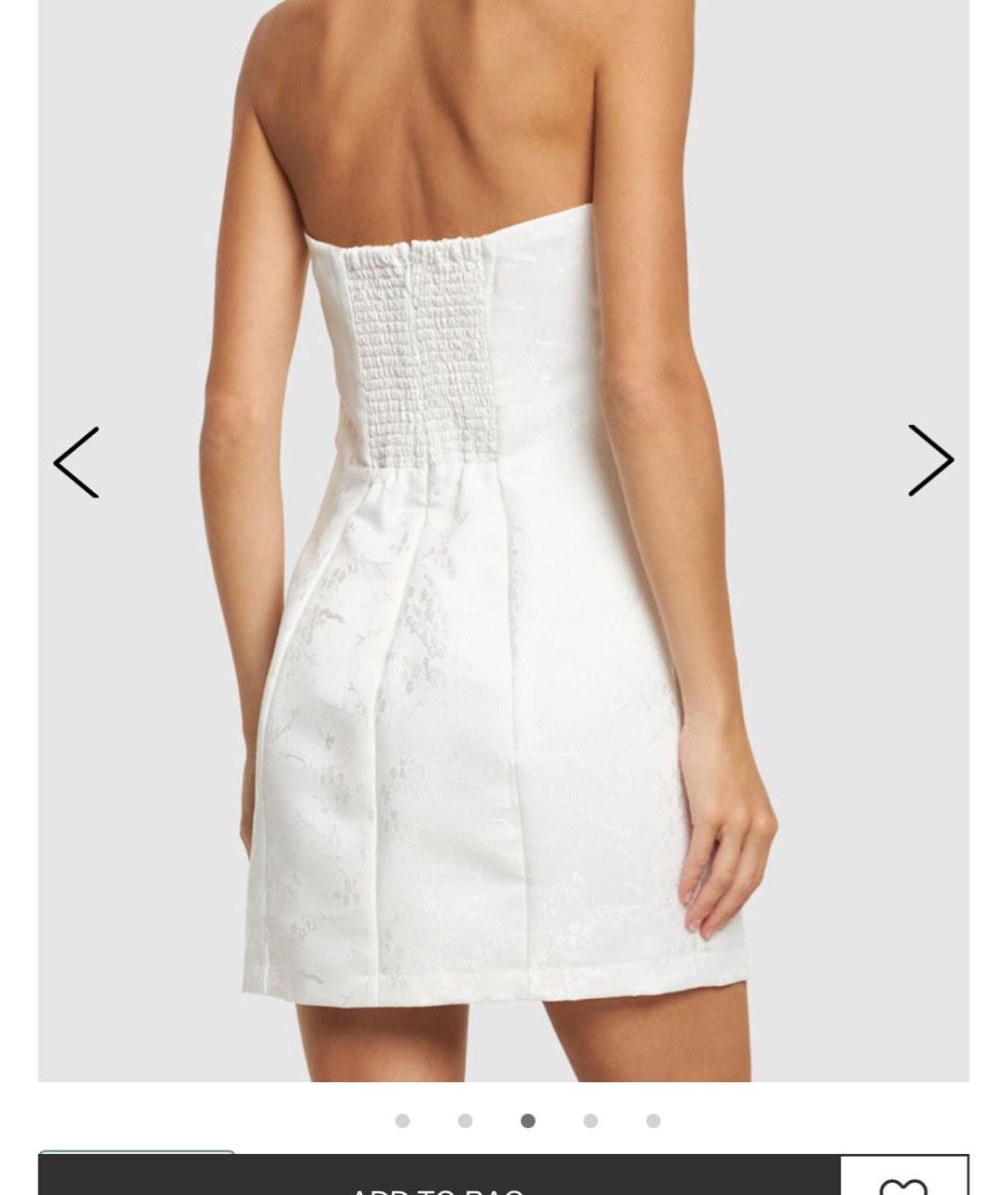 REFORMATION Белое полиэстеровое коктейльное платье, фото 7