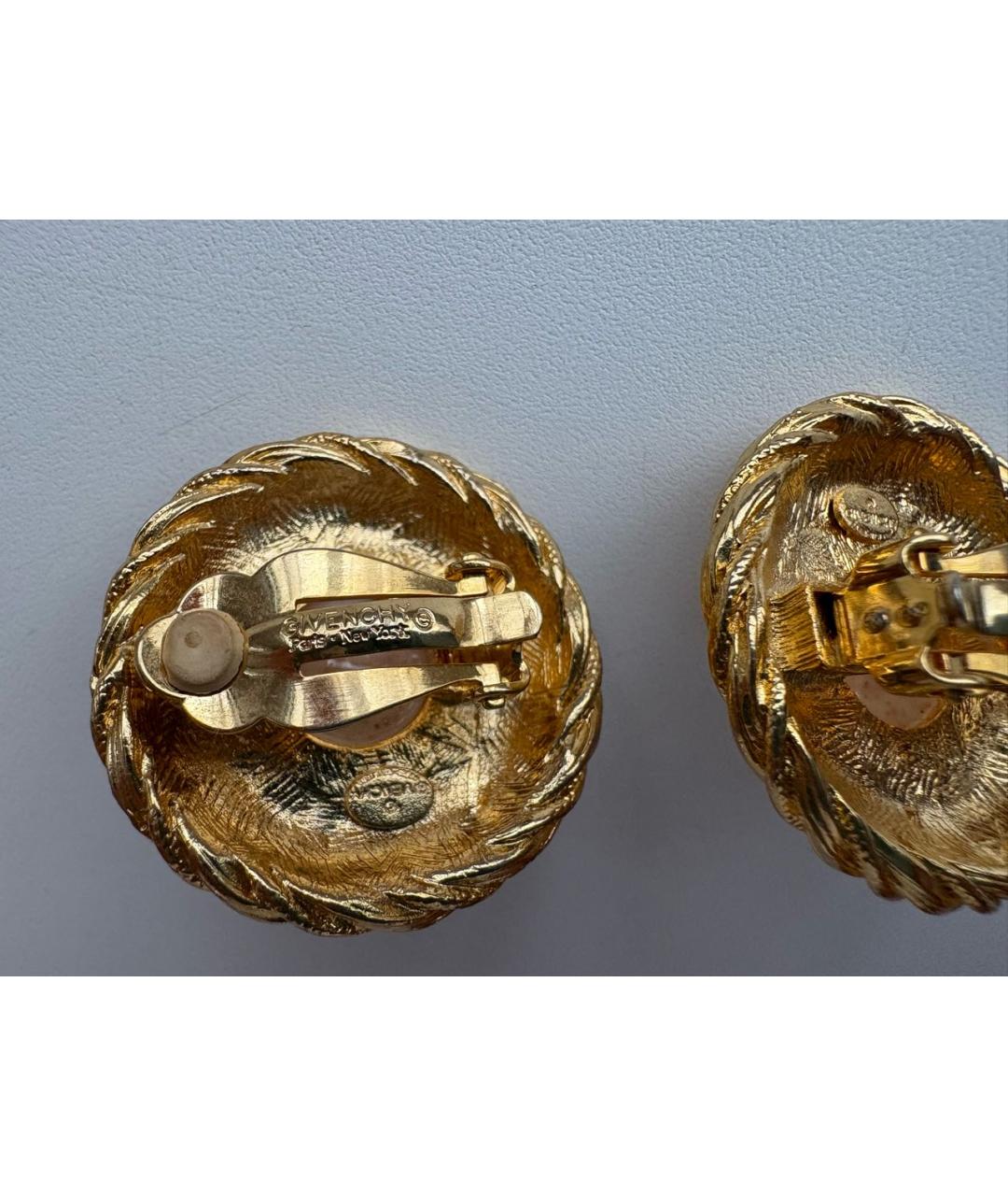 GIVENCHY Золотые металлические клипсы, фото 3