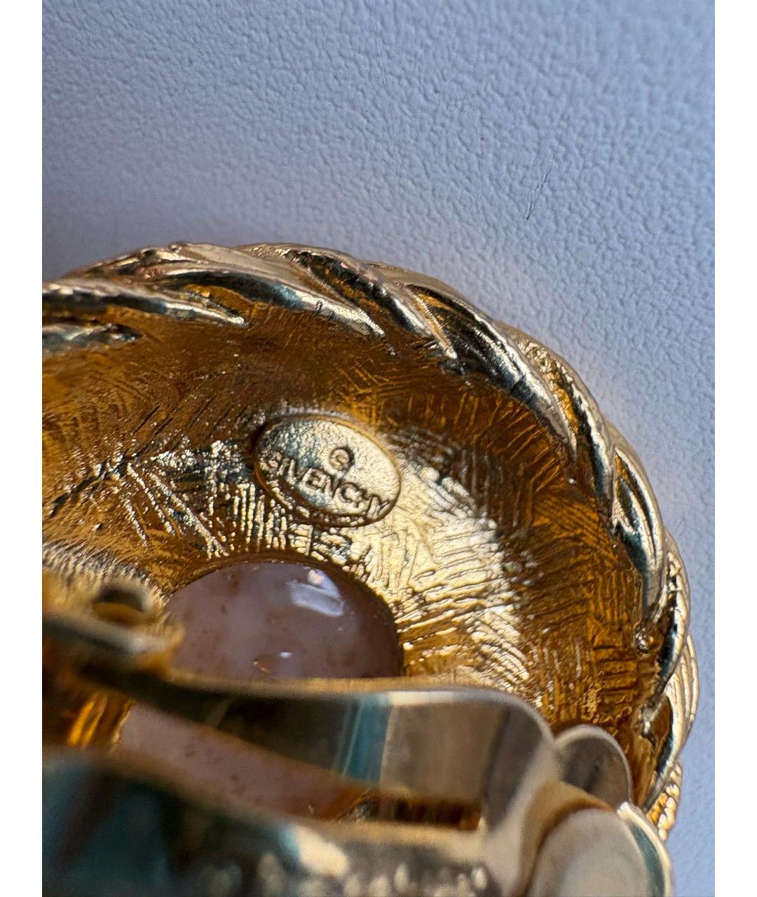 GIVENCHY Золотые металлические клипсы, фото 5