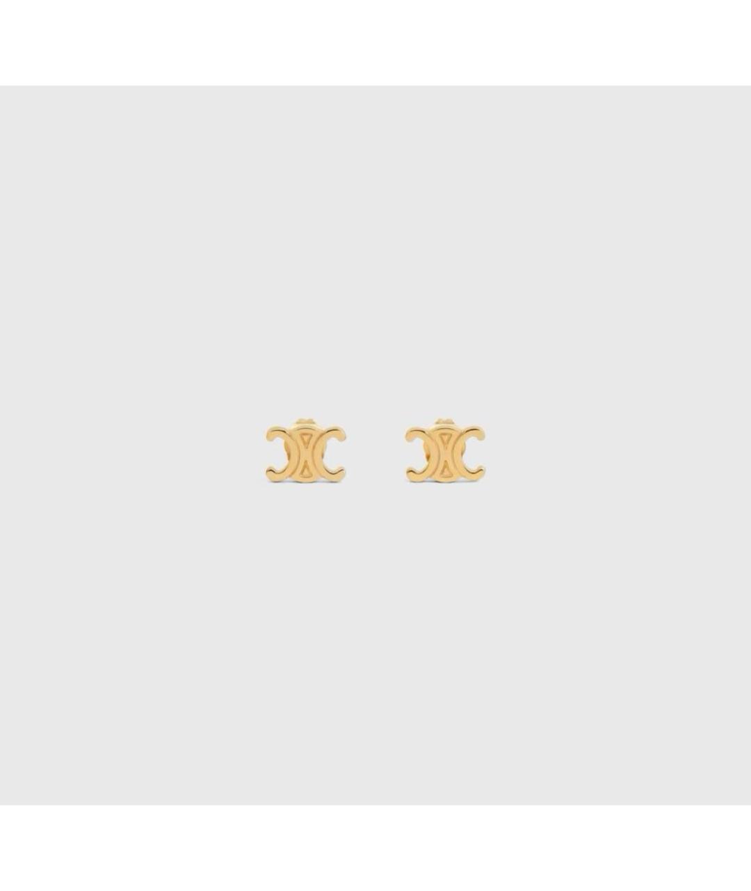 CELINE Золотые латунные серьги, фото 6