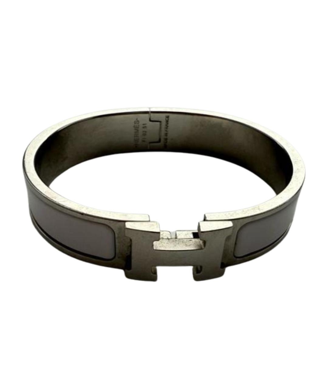 HERMES Белый металлический браслет, фото 1