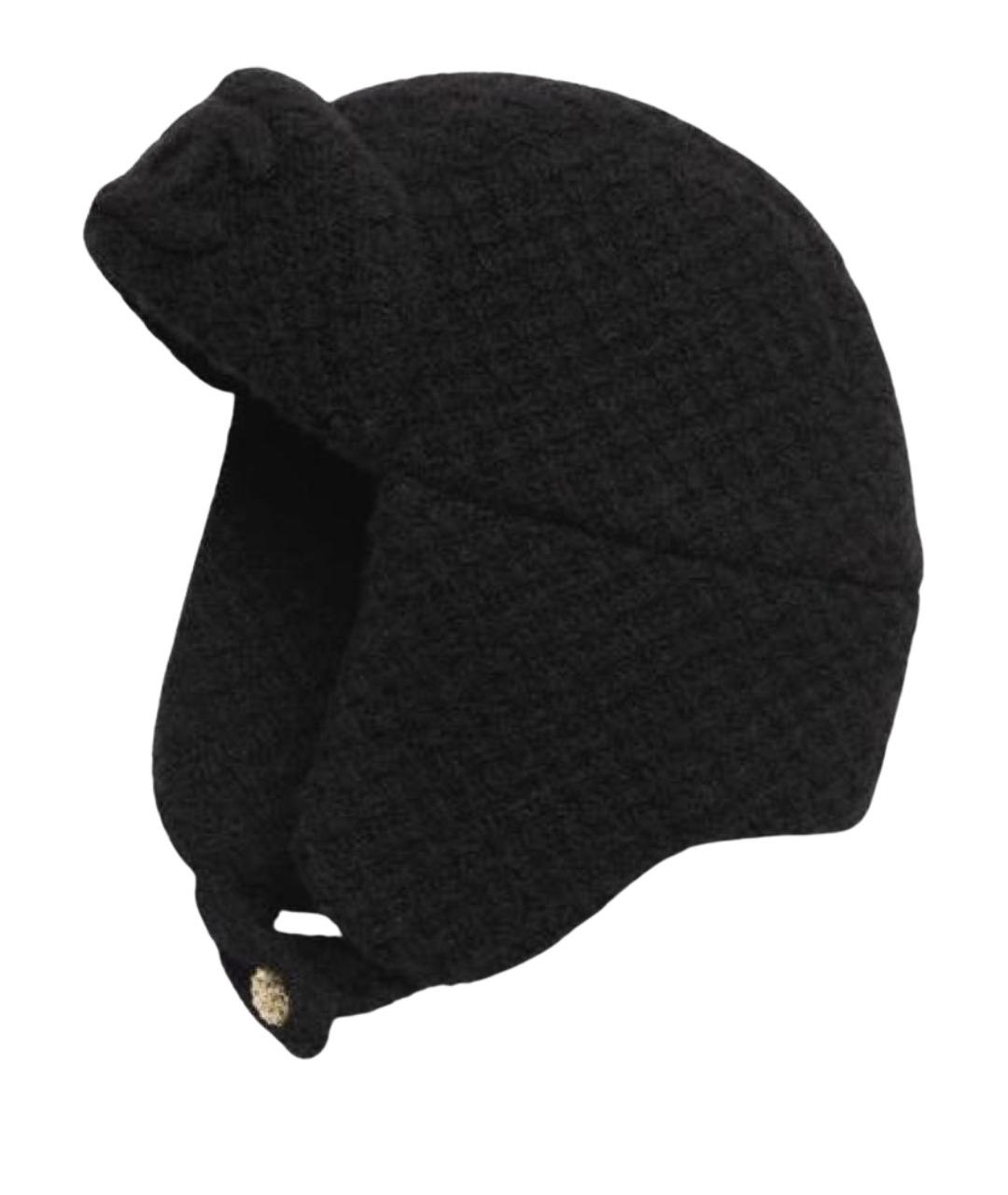 CHANEL Черная кашемировая шапка, фото 1