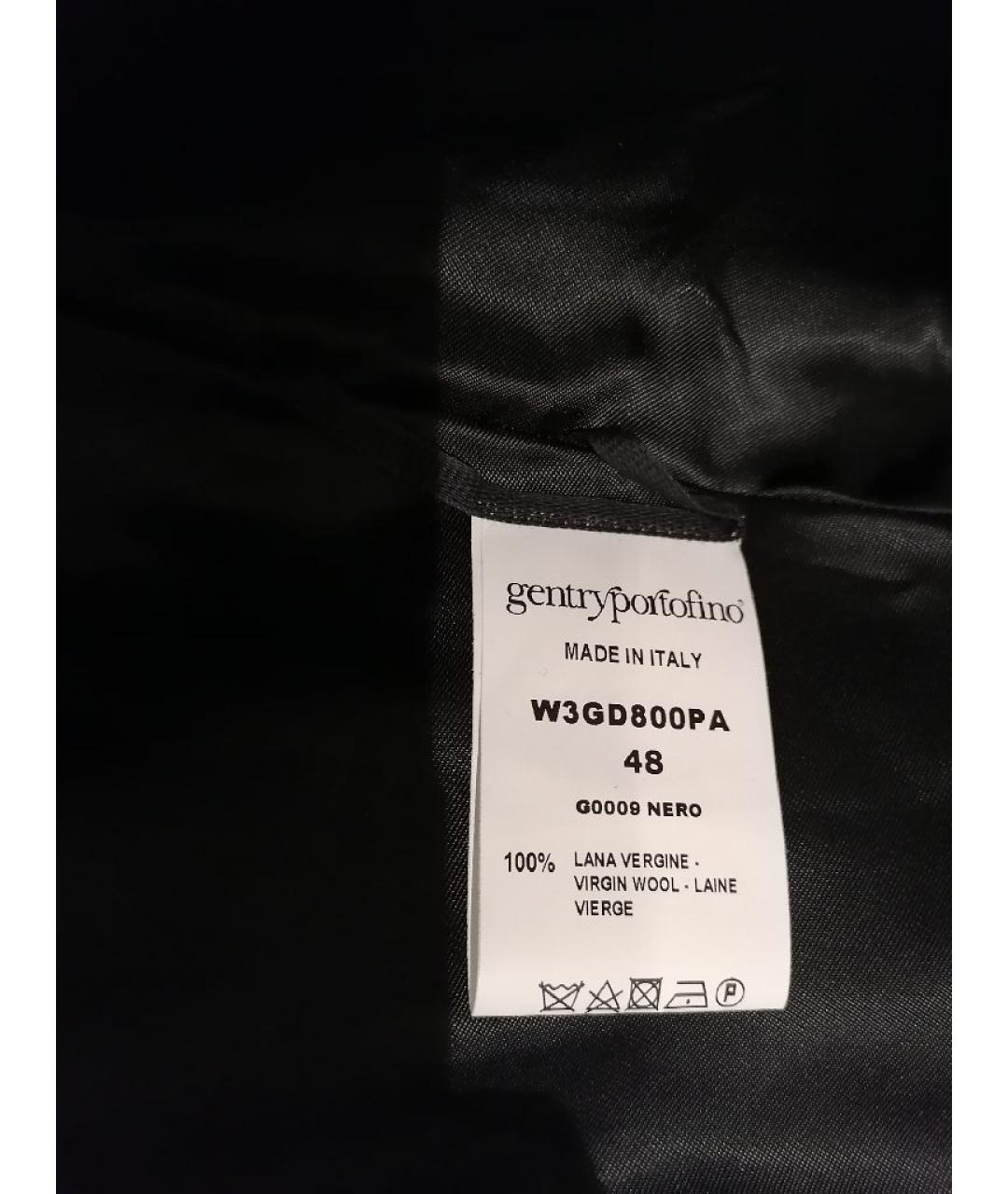 GENTRY PORTOFINO Темно-синее шерстяное пальто, фото 5