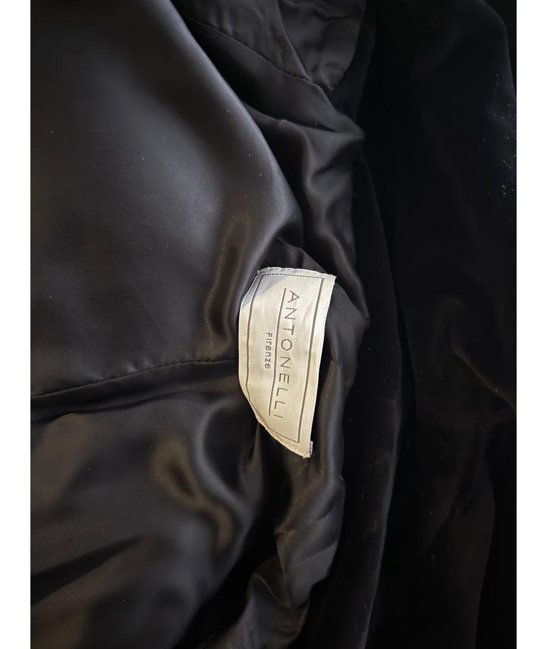 ANTONELLI FIRENZE Черный бархатный пуховик, фото 3