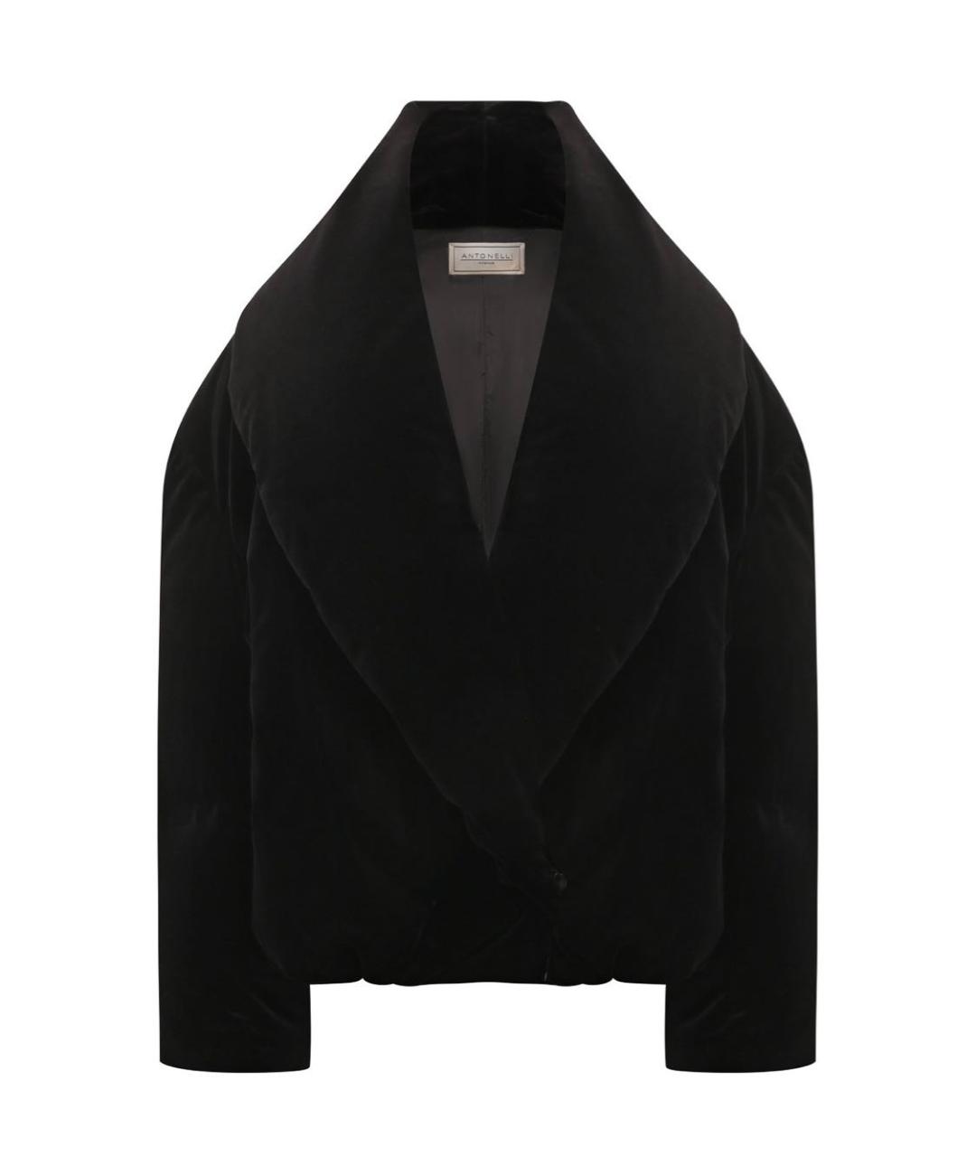ANTONELLI FIRENZE Черный бархатный пуховик, фото 8