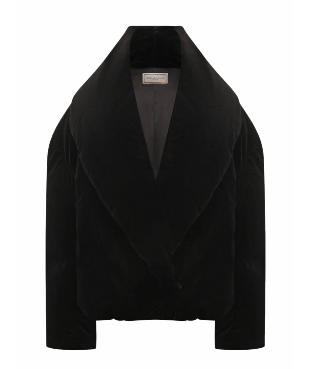 ANTONELLI FIRENZE Черный бархатный пуховик, фото 1
