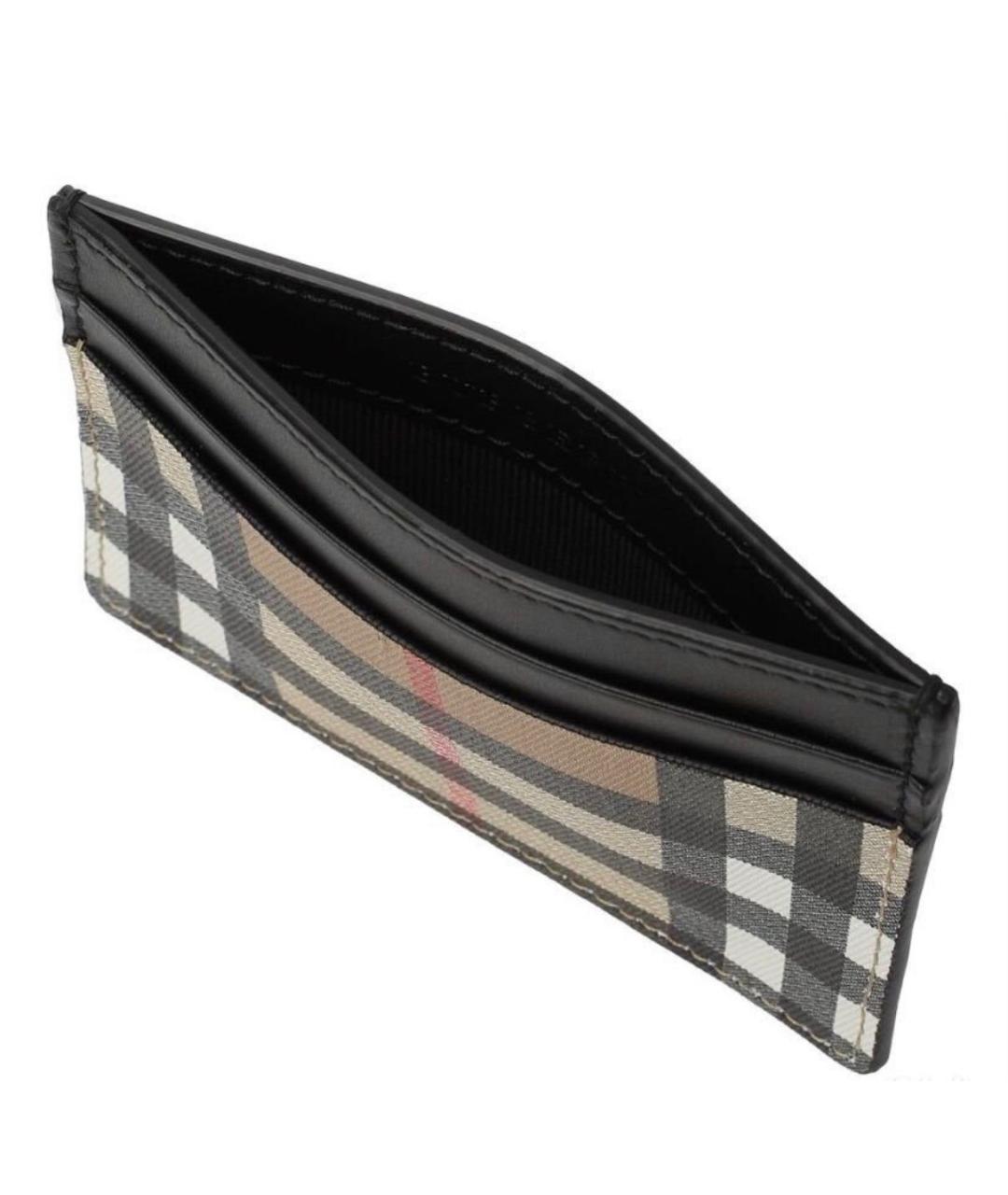 BURBERRY Бежевый кожаный кардхолдер, фото 4