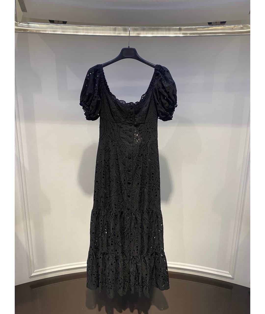 CHARO RUIZ Черное хлопковое повседневное платье, фото 3