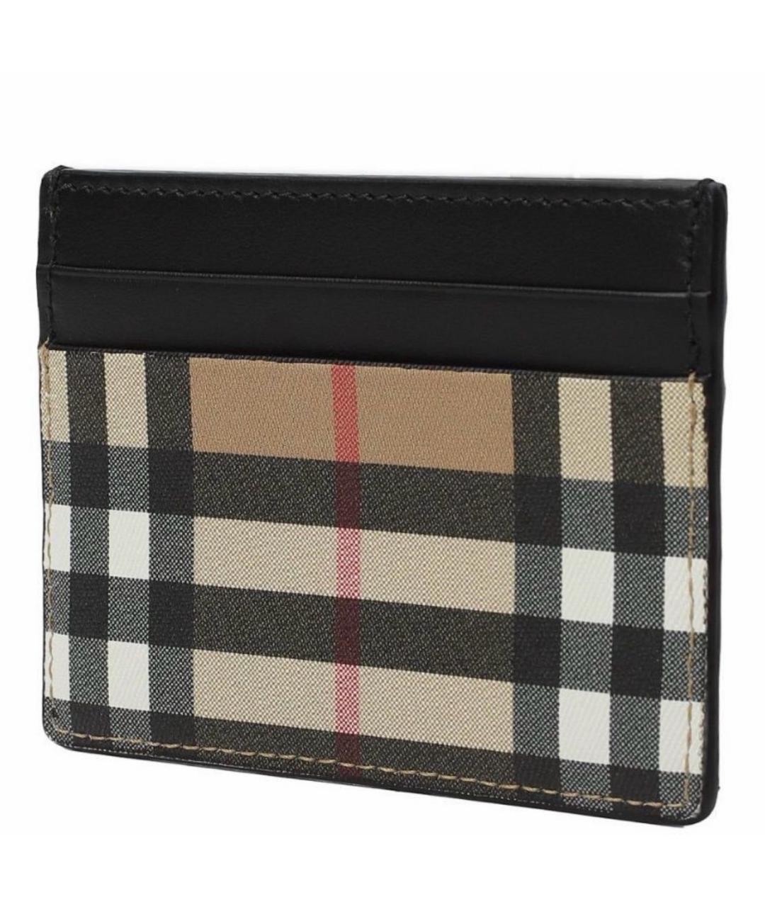 BURBERRY Бежевый кожаный кардхолдер, фото 2