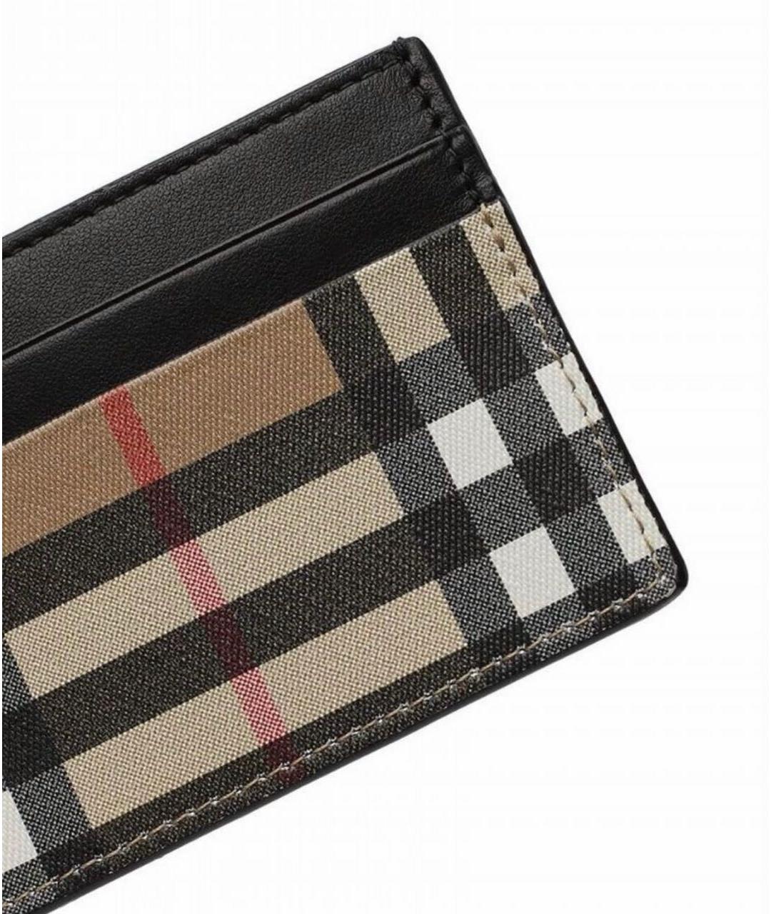 BURBERRY Бежевый кожаный кардхолдер, фото 3