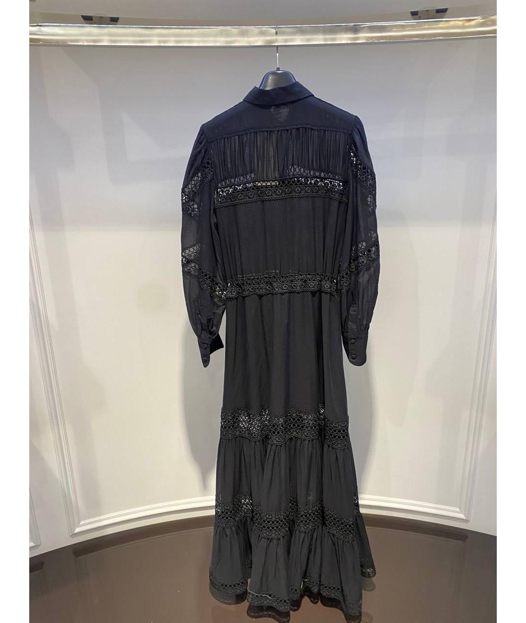 CHARO RUIZ Черное хлопковое повседневное платье, фото 2