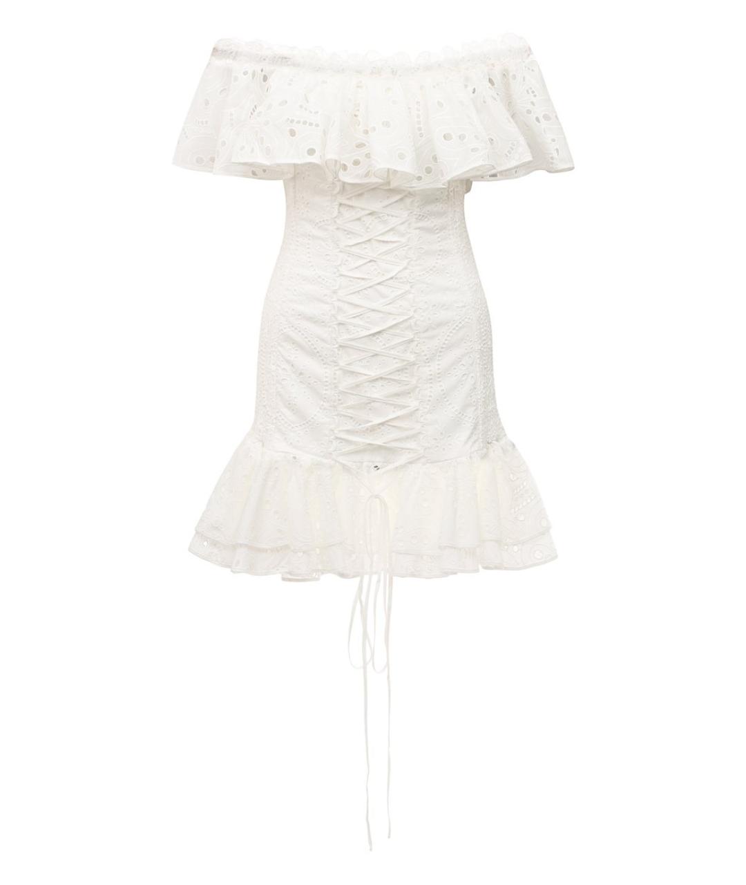 CHARO RUIZ Белое хлопковое повседневное платье, фото 1