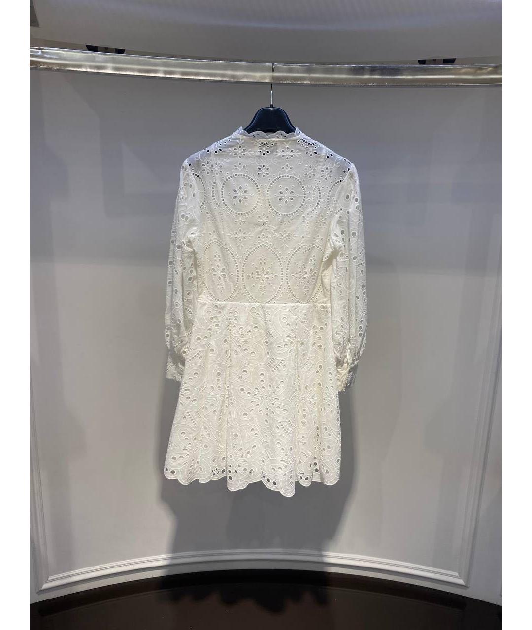 CHARO RUIZ Белое хлопковое повседневное платье, фото 2