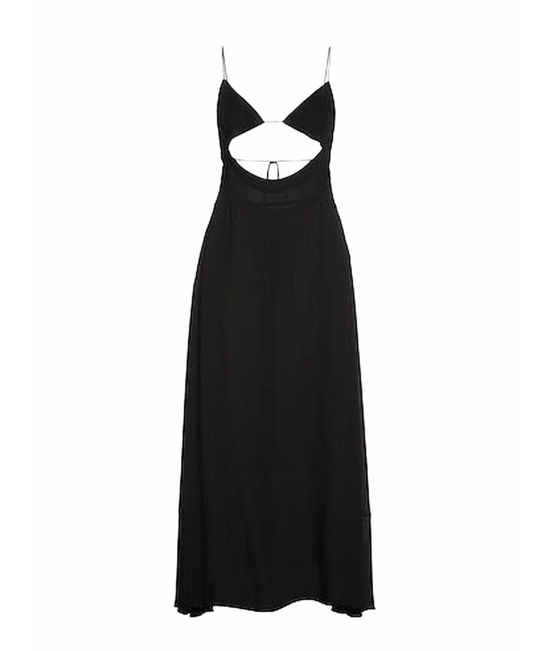 SAINT LAURENT Черное вискозное коктейльное платье, фото 1