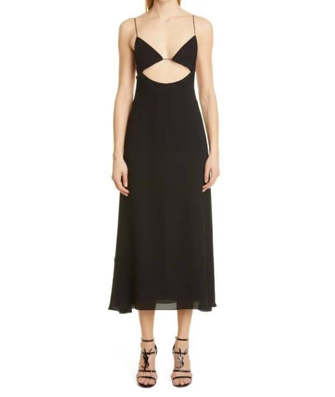 SAINT LAURENT Черное вискозное коктейльное платье, фото 6