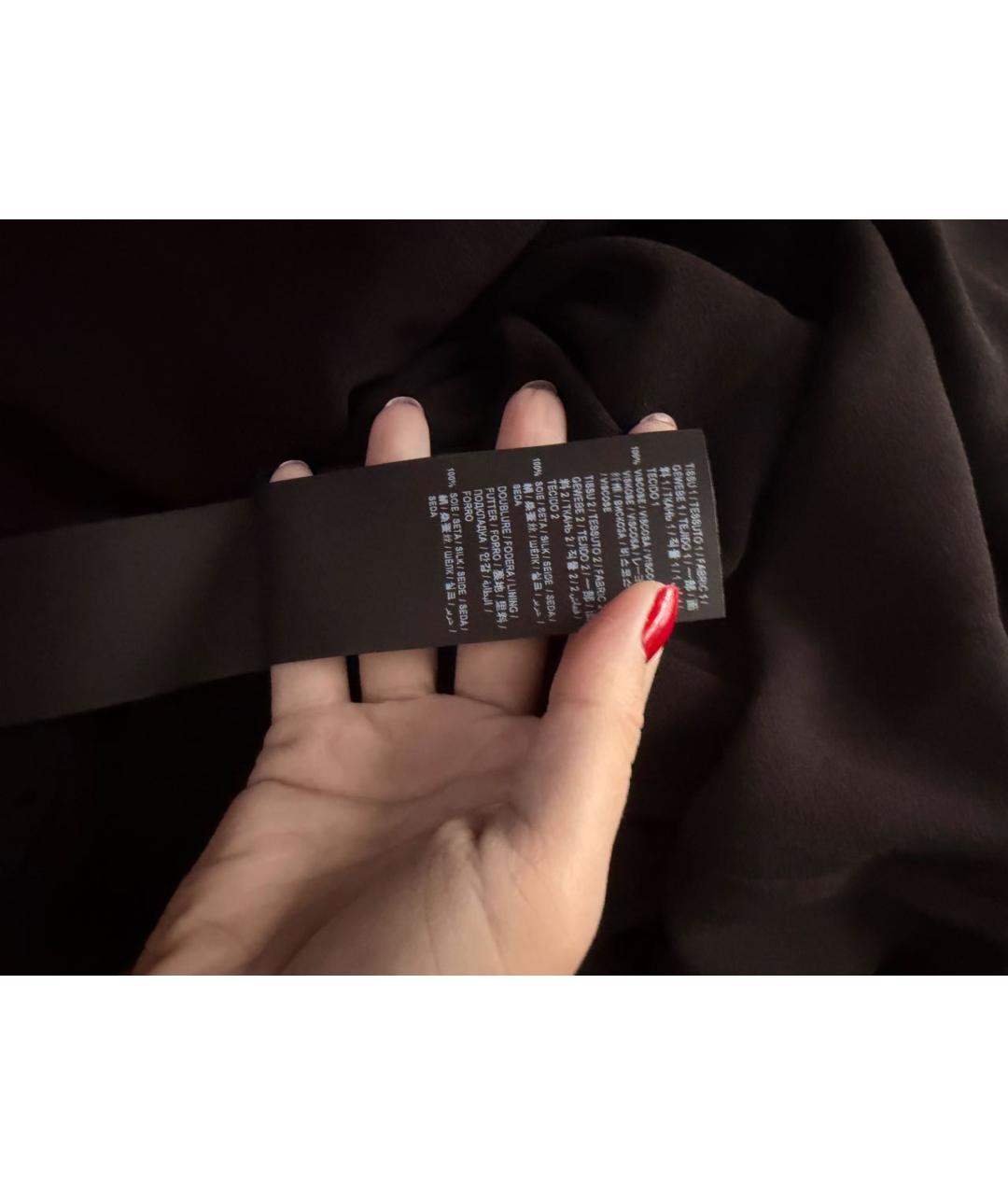 SAINT LAURENT Черное вискозное коктейльное платье, фото 8