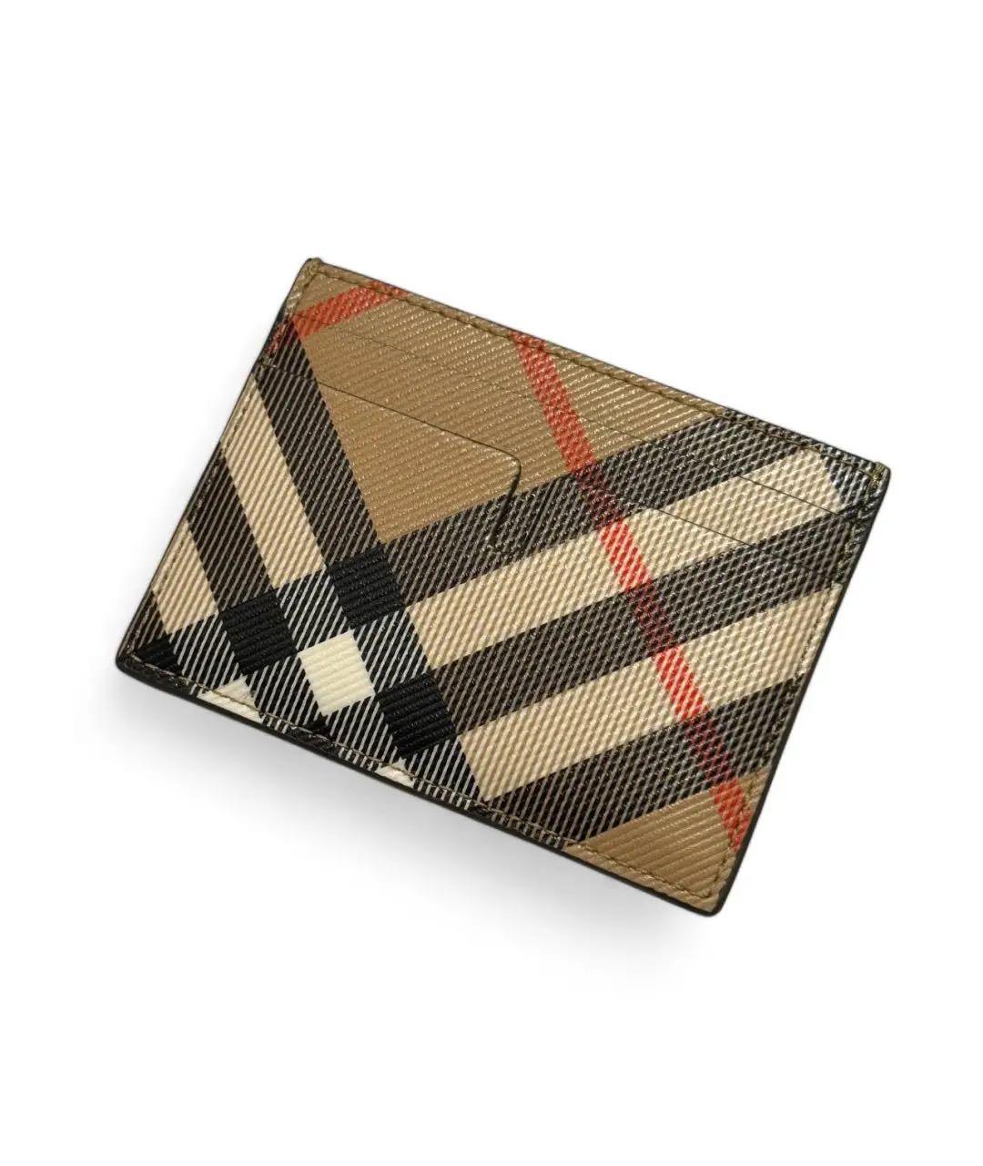 BURBERRY Бежевый кожаный кардхолдер, фото 2