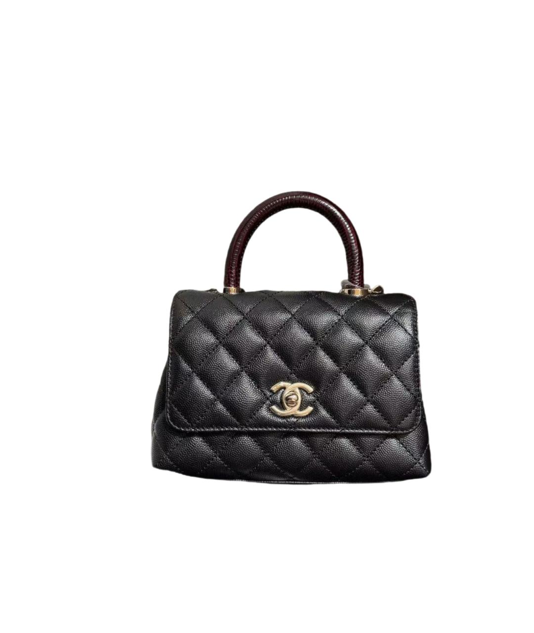 CHANEL Черная кожаная сумка через плечо, фото 7