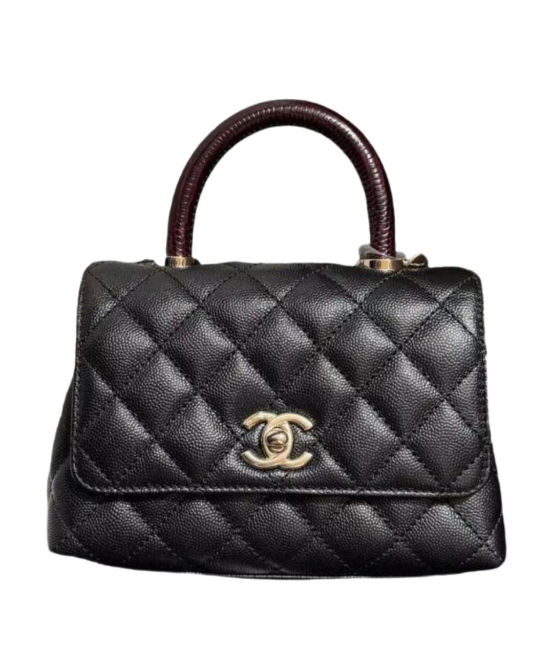 CHANEL Черная кожаная сумка через плечо, фото 1