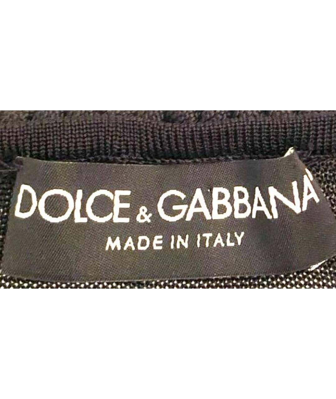 DOLCE&GABBANA Черный вискозный кардиган, фото 5