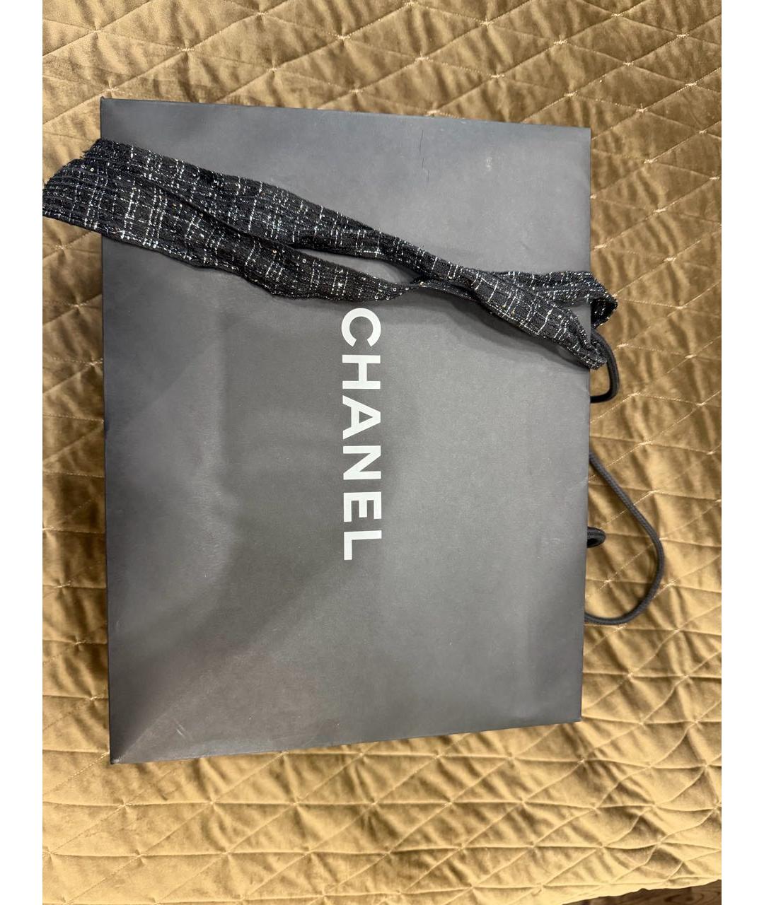 CHANEL Белый шерстяной шарф, фото 4