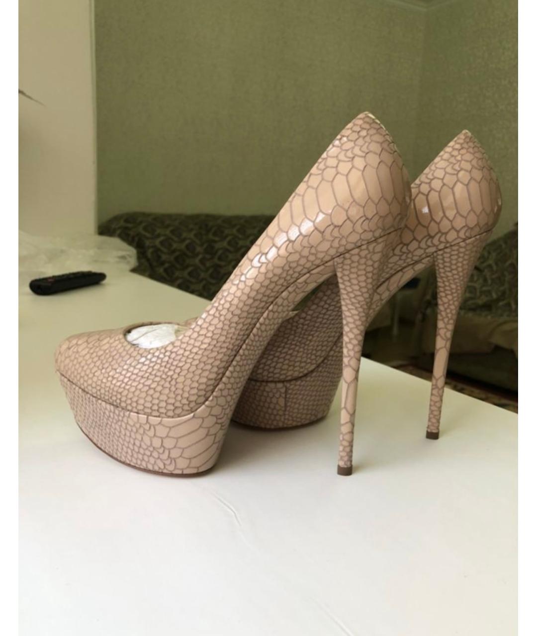 CASADEI Бежевые кожаные туфли, фото 2