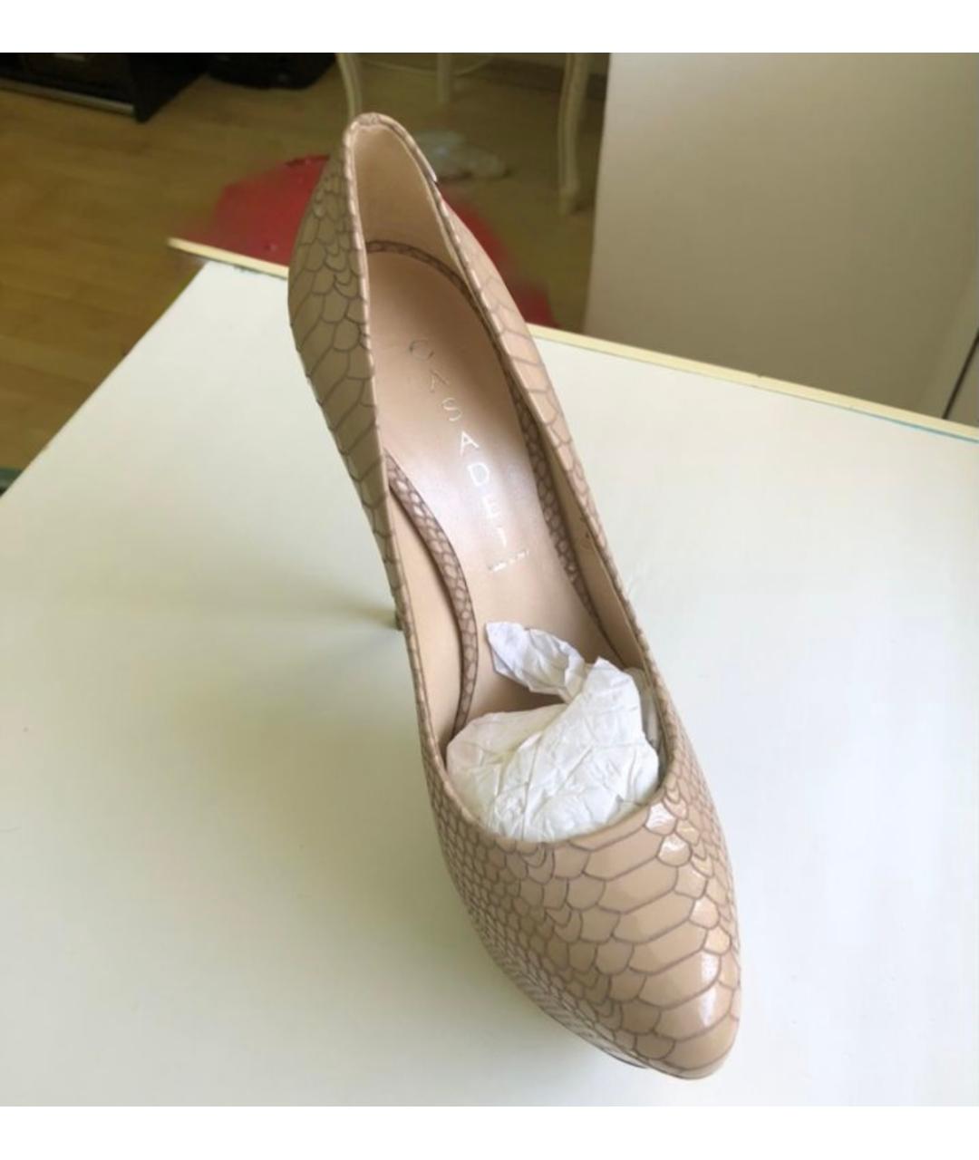 CASADEI Бежевые кожаные туфли, фото 3