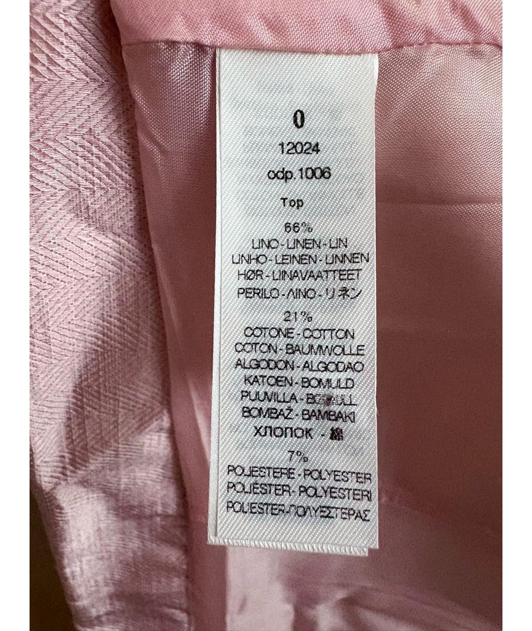 FORTE FORTE Розовая льняная блузы, фото 5