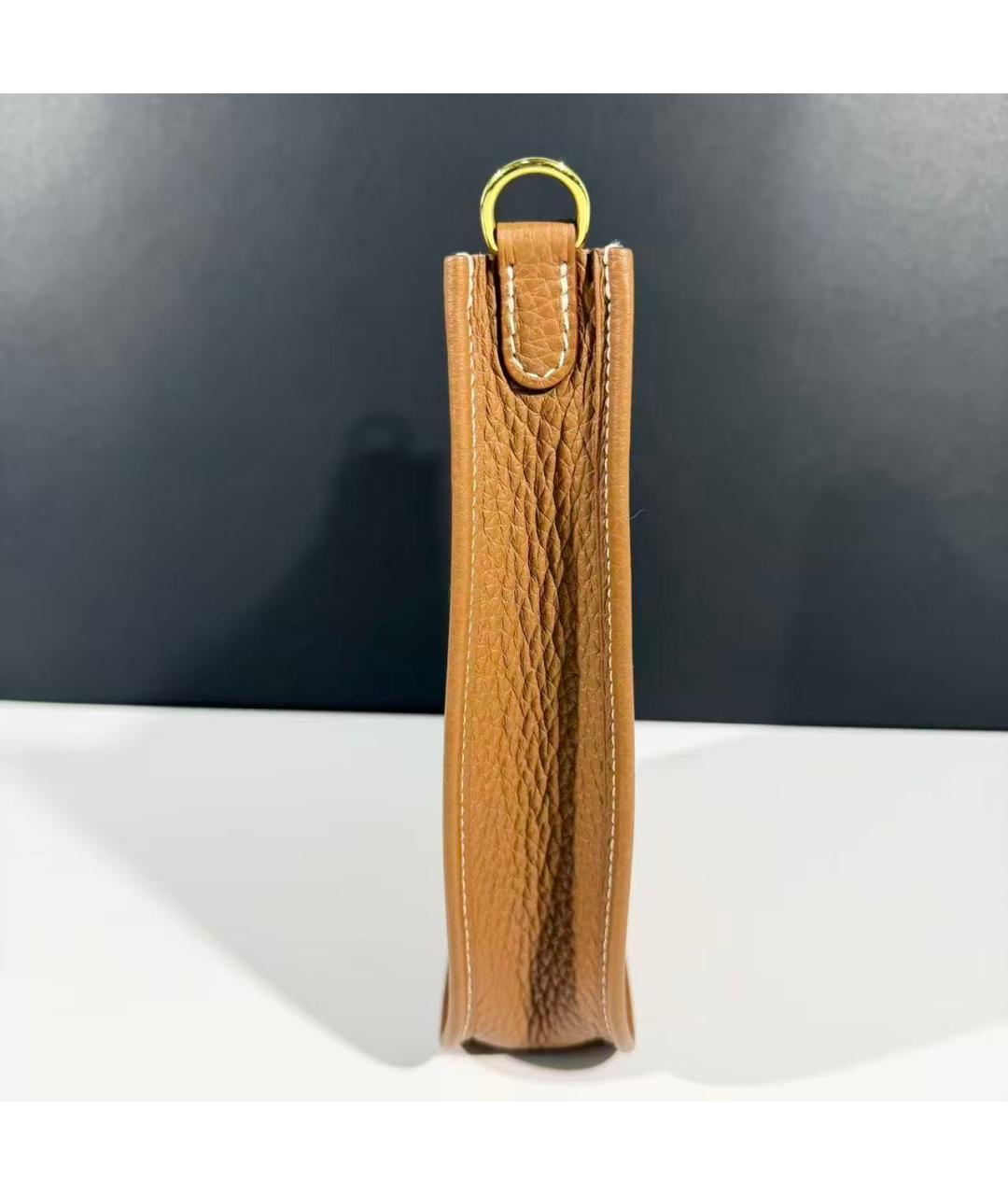 HERMES Коричневая кожаная сумка через плечо, фото 4