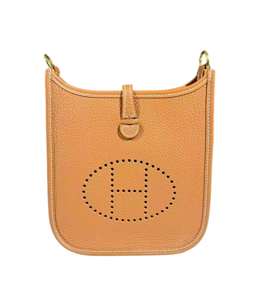 HERMES Коричневая кожаная сумка через плечо, фото 1