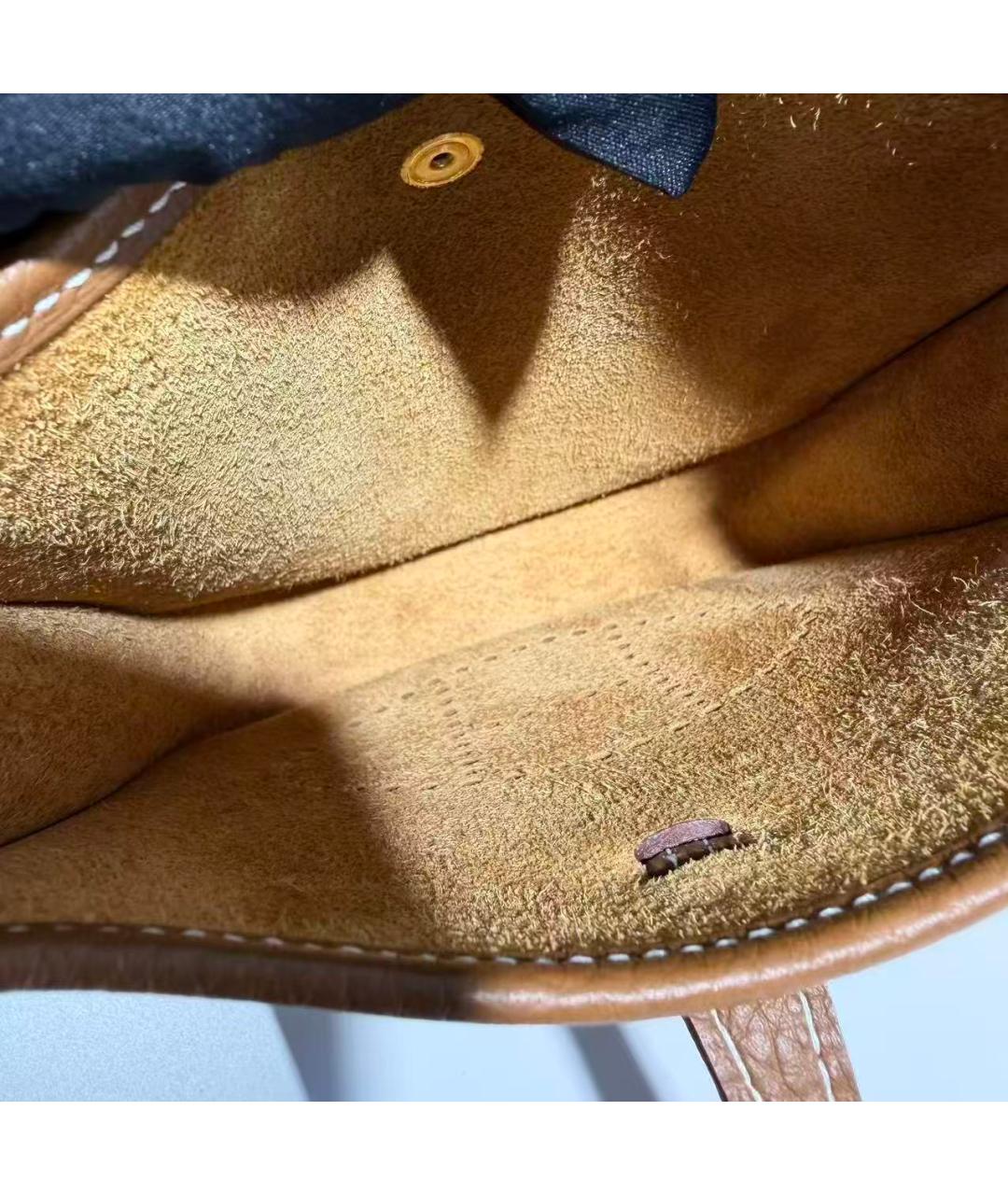 HERMES Коричневая кожаная сумка через плечо, фото 6