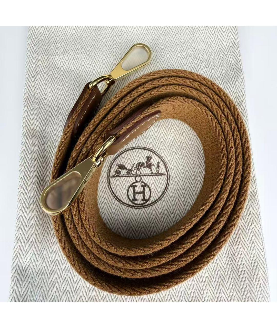 HERMES Коричневая кожаная сумка через плечо, фото 7