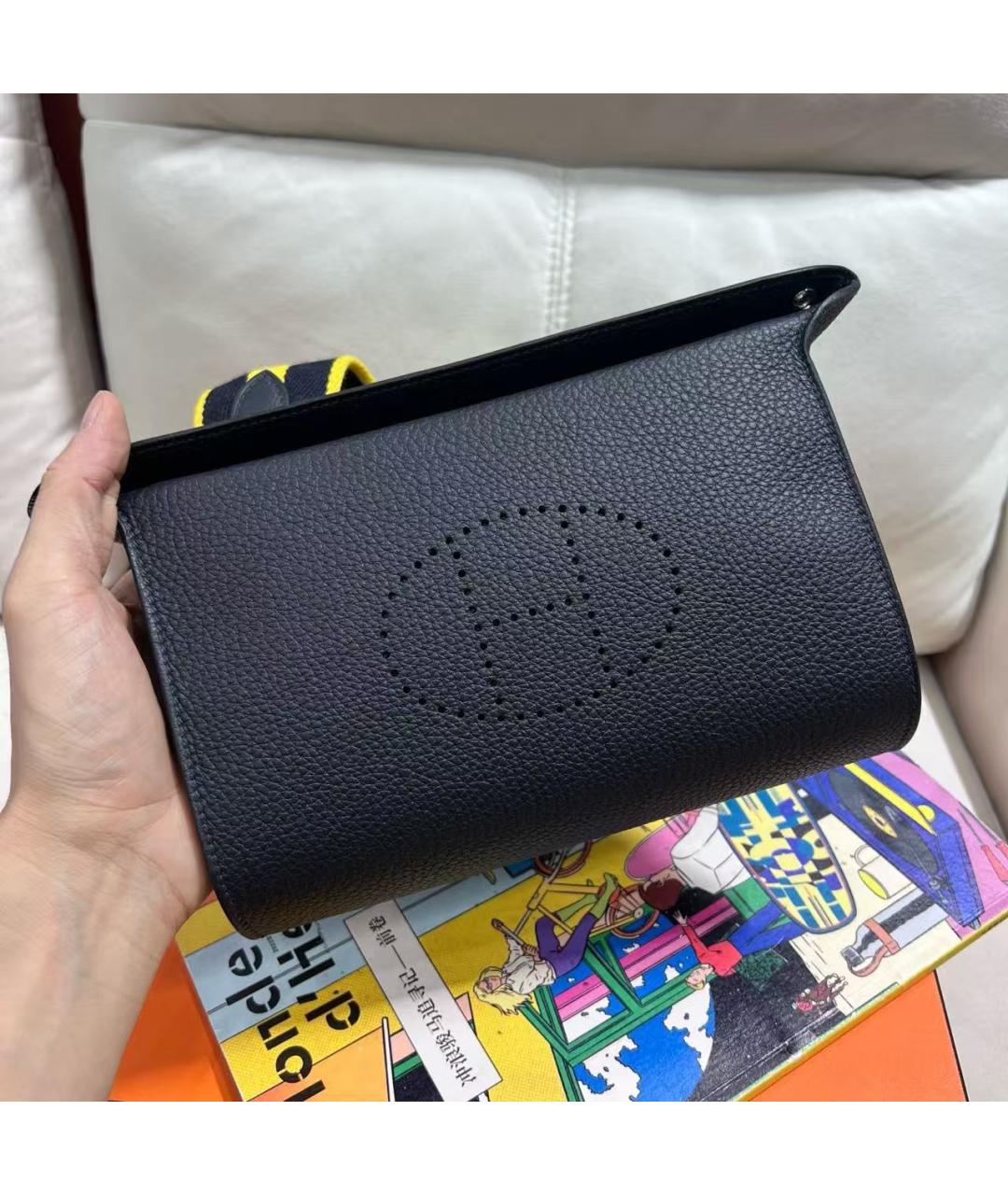 HERMES Голубая кожаная сумка через плечо, фото 2