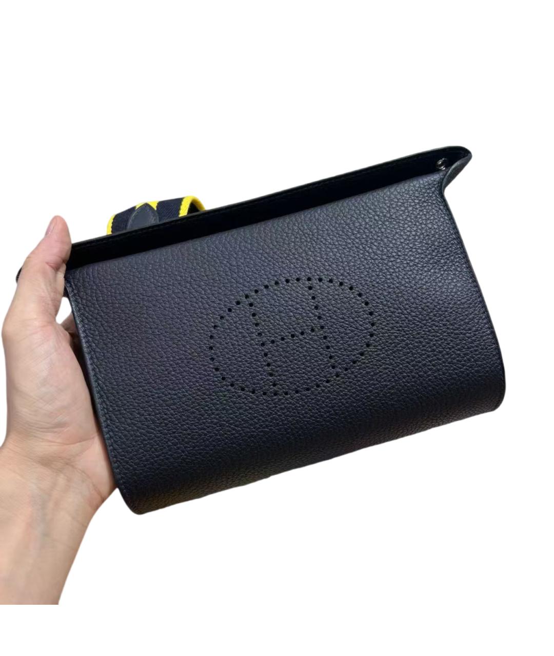 HERMES Голубая кожаная сумка через плечо, фото 5