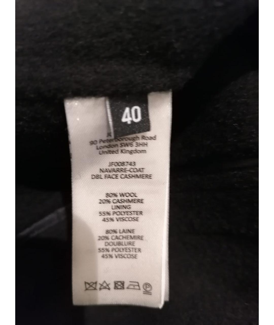 JOSEPH Черное шерстяное пальто, фото 5