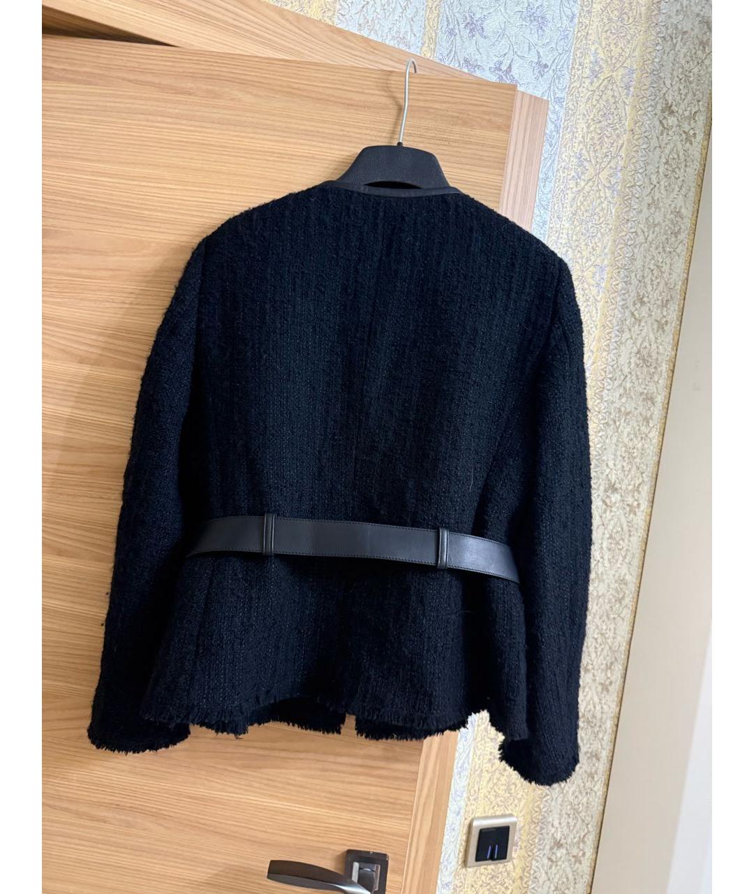 MOSCHINO Черный шерстяной жакет/пиджак, фото 8