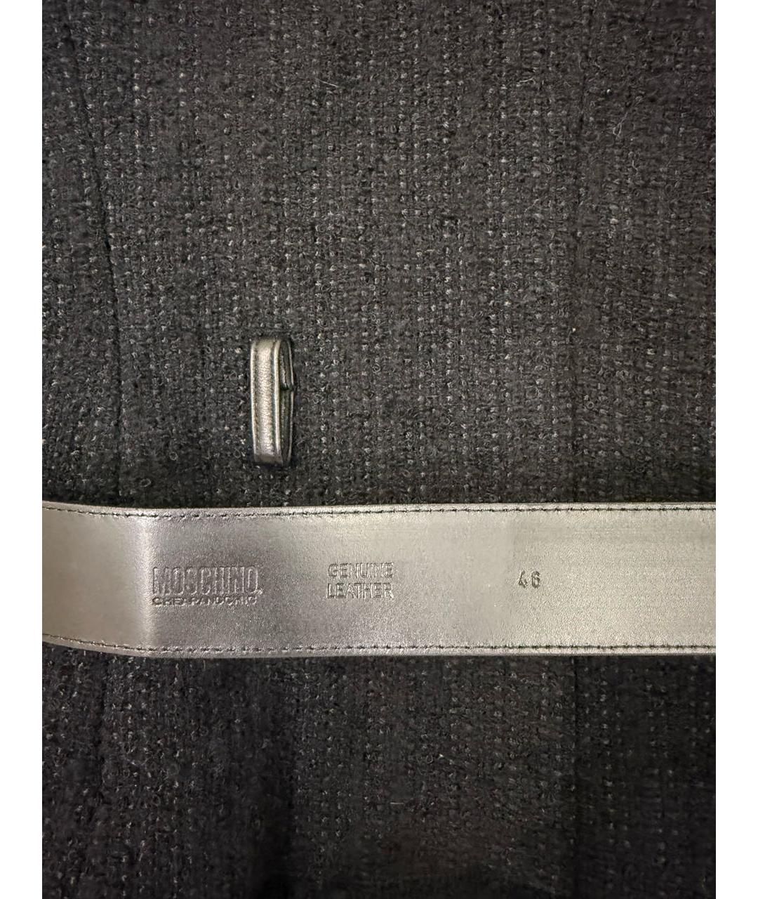 MOSCHINO Черный шерстяной жакет/пиджак, фото 2