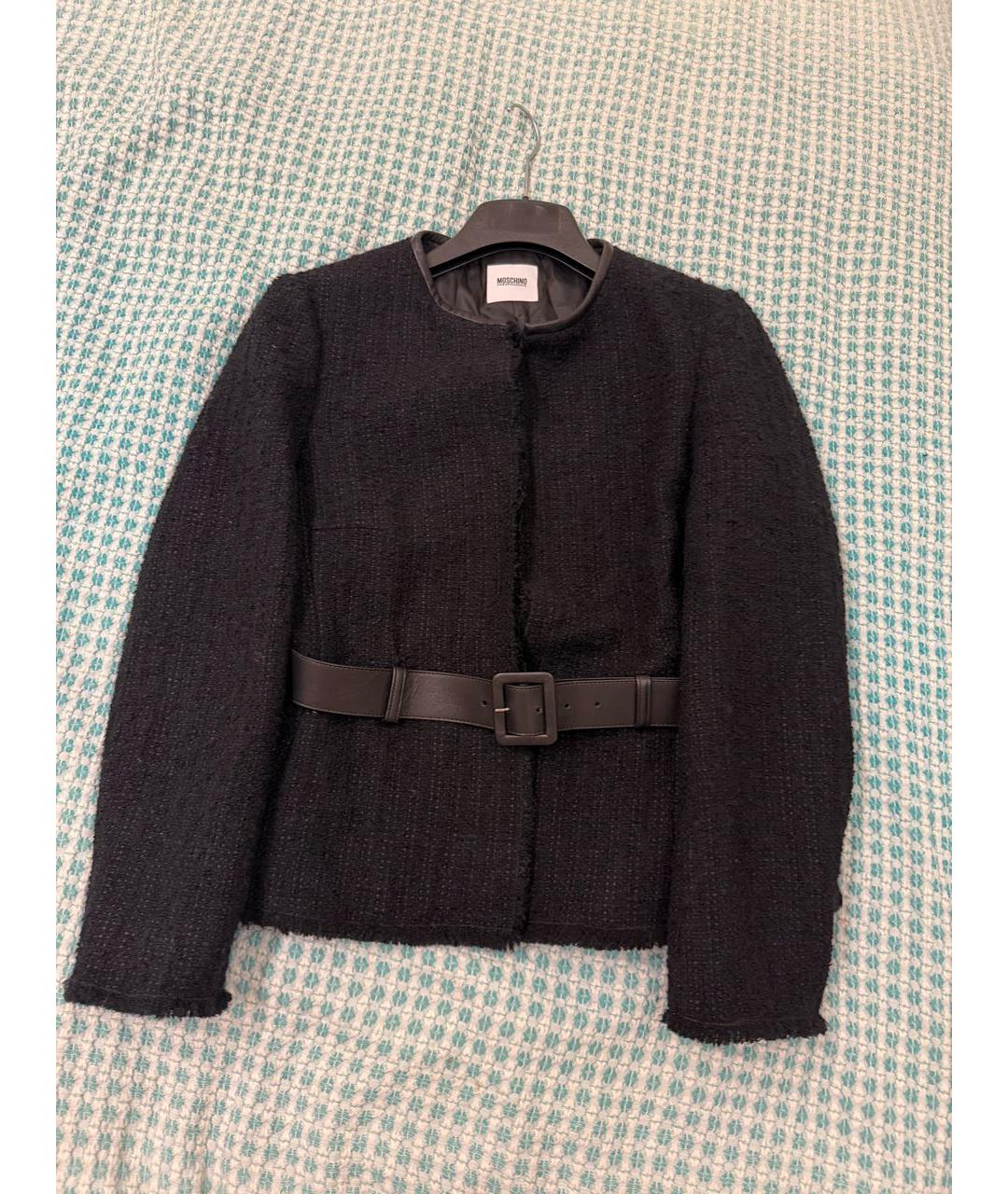 MOSCHINO Черный шерстяной жакет/пиджак, фото 9