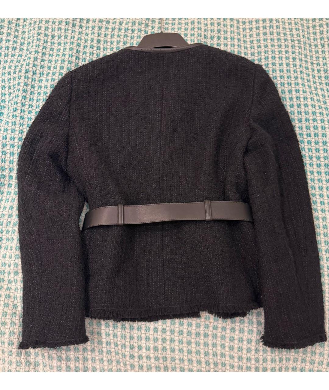 MOSCHINO Черный шерстяной жакет/пиджак, фото 6