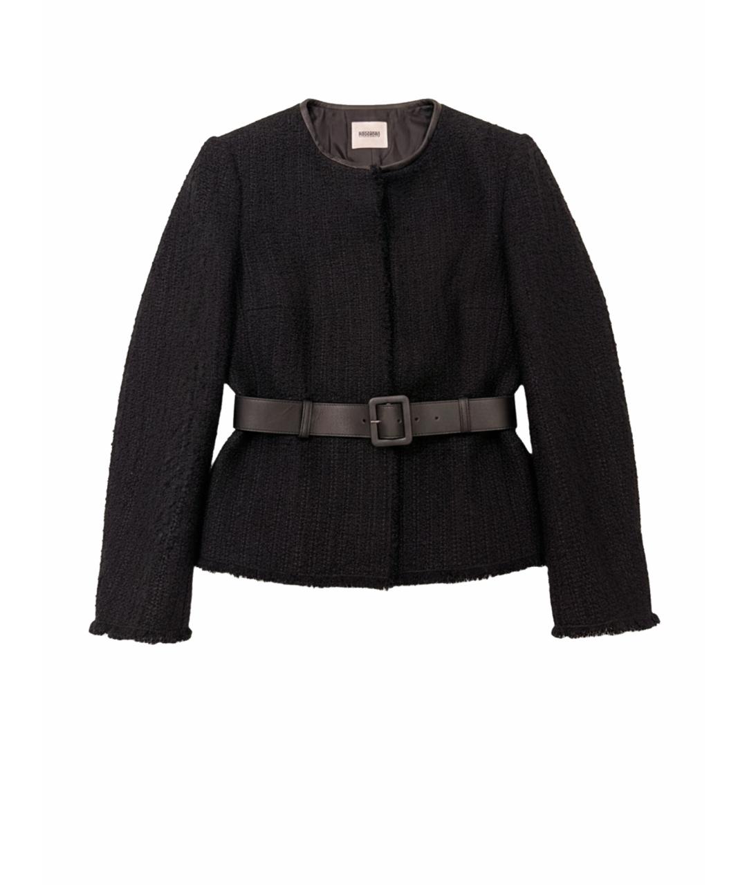 MOSCHINO Черный шерстяной жакет/пиджак, фото 1