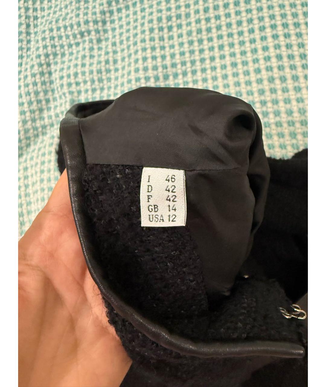 MOSCHINO Черный шерстяной жакет/пиджак, фото 5