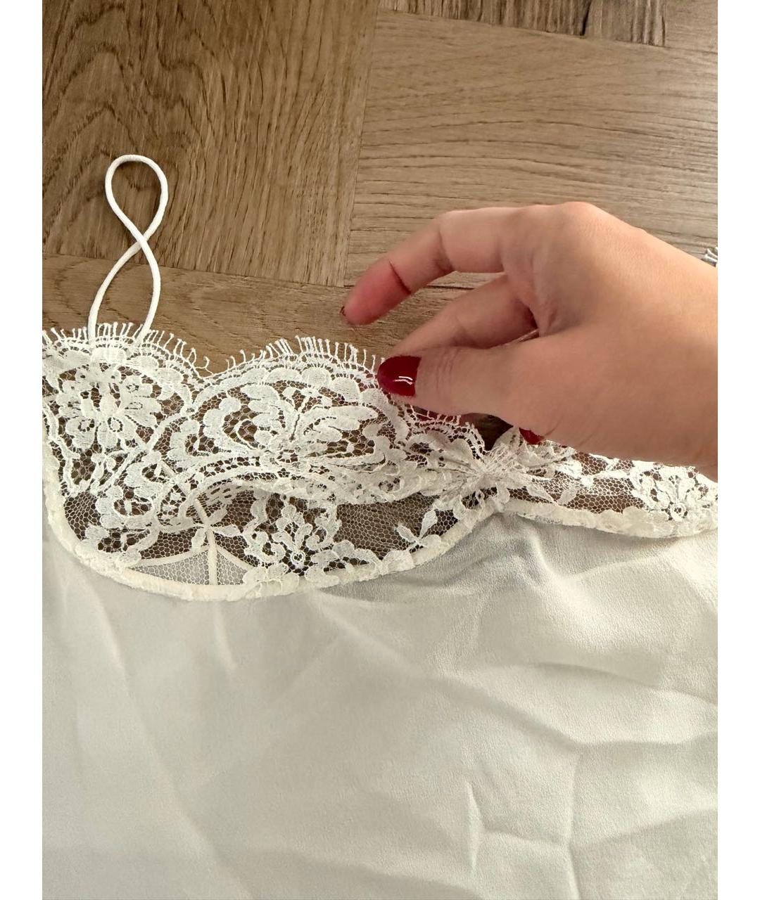 SAINT LAURENT Белая шелковая блузы, фото 3