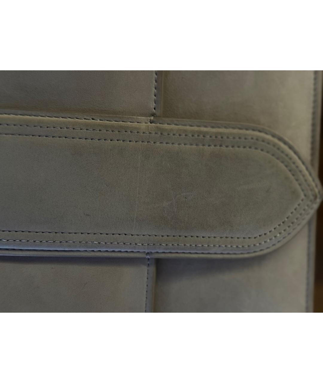 JACQUEMUS Серая замшевая сумка через плечо, фото 7