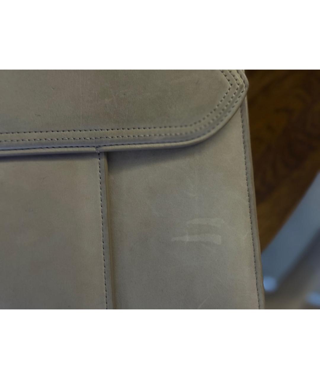 JACQUEMUS Серая замшевая сумка через плечо, фото 5