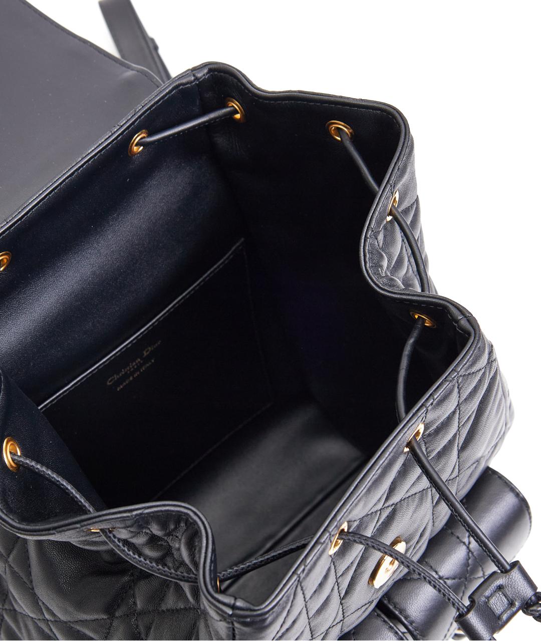 CHRISTIAN DIOR Черный кожаный рюкзак, фото 5