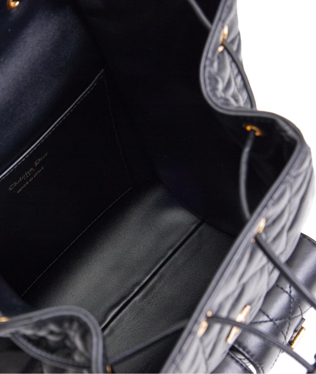 CHRISTIAN DIOR Черный кожаный рюкзак, фото 4
