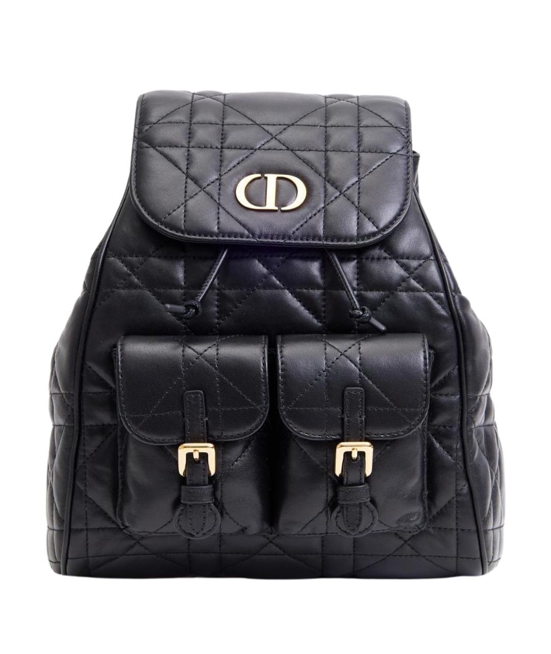 CHRISTIAN DIOR Черный кожаный рюкзак, фото 1